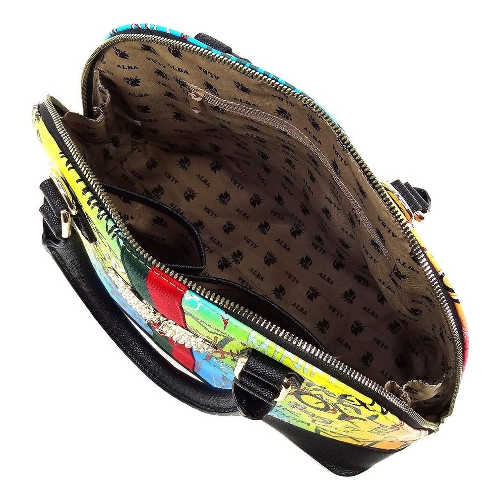 2-in-1 Stylish Multi Graffiti Dome Satchel - Picture 5 of 6